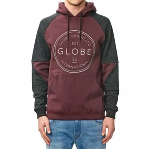 Felpa Con Cappuccio Uomo Globe Winson Wine Black Nero Winter Men Hoodie - Imagen 1 de 2