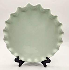 Vintage Pot Luck Flirt 11" Ruffle Edged Plate Sea Foam Green/Teal Pastel - Picture 1 of 3