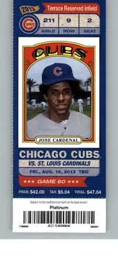 圣路易斯红雀队对芝加哥小熊队2013年8月16日全票-菲尔·戈塞林首次亮相 — 第 1/2 张图片