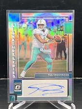 2022 Donruss Optic Tua Tagovailoa Silver Holo Prizm Signature Series Auto