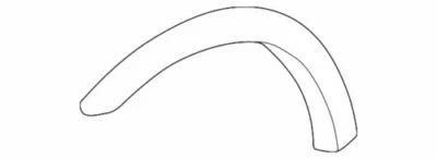 OEM NEW 97-04 Ford F150 Heritage Right Side Wheel Opening Molding 2L3Z16038BAPTM - Image 1 of 2