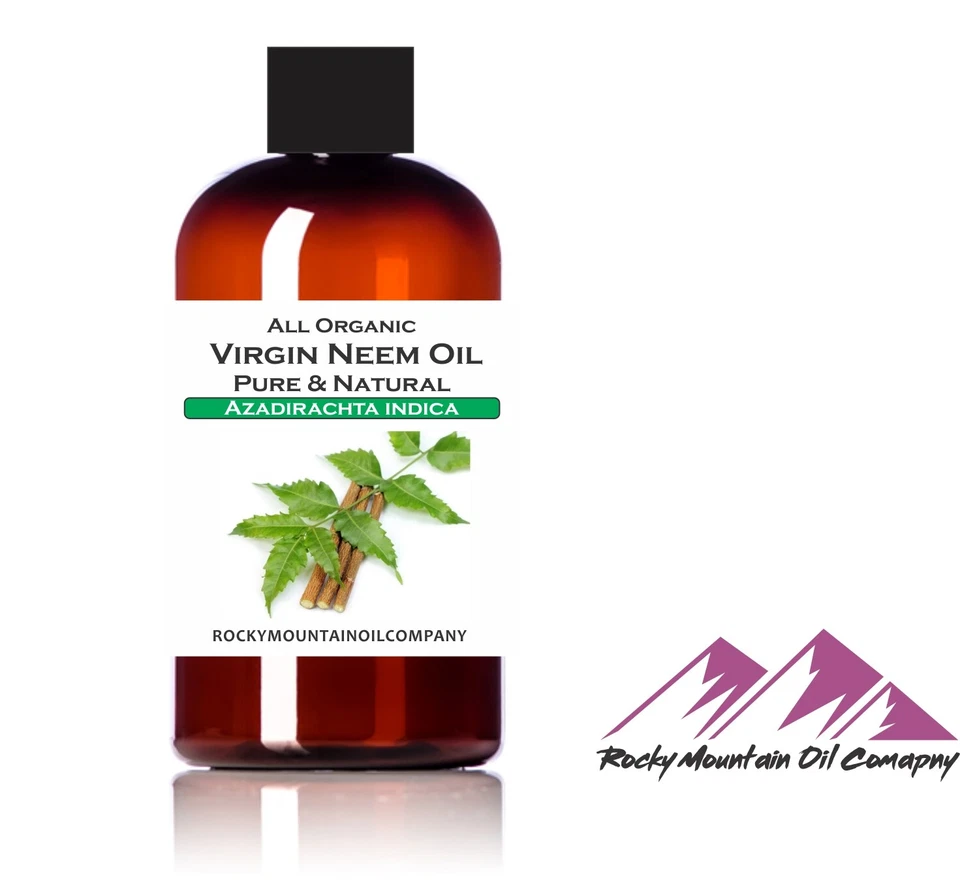 VIRGIN NEEM OIL ORGANIC COLD PRESSED UNREFINED 2 4 8 16 oz GLASS BOTTLE OPTION