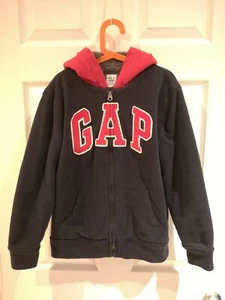 GAP Boys Grey Cardigan Size L (9-10 years) fully lined, hoodie, zip faux fur - Picture 1 of 2