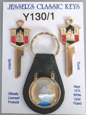 Набор из 3 ключей Plymouth Ship желтое золото 1949 1950 1951 1952 1953 1954 1955 - Изображение 1 из 4