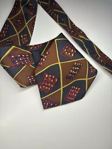 Christian Lacroix Paris Necktie Men’s 100% Silk Geometric Tie Made In Italy 57” - Picture 1 of 7
