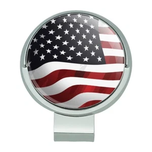 US amerikanische Flagge wehend USA Golf Hut Clip mit magnetischem Ball Marker - Bild 1 von 6