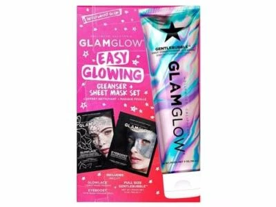 GlamGlow Limpiador Fácil Brillo y Juego de Máscara de Sábanas - ¡NUEVO EN CAJA! Envío rápido gratuito Foto 1 de 2