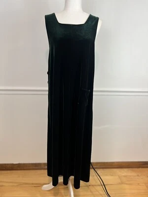 Maxi Mameluco Vintage Terciopelo Verde Jacqueline Ferrar Vacaciones Festivo Retro 10 Foto 1 de 4