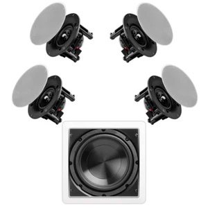 OSD 3" In-Ceiling Speaker Pair (2x) & 8" In-Wall Home Theater Subwoofer Bundle - Picture 1 of 7