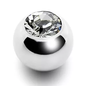 Bolas de repuesto (2) para anillos cautivos gema 5 mm bolas transparentes acero - Imagen 1 de 4