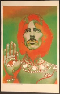 George Harrison ~ Beatles ~ poster rivista Look 11"x 17" di Richard Avedon - Foto 1 di 4