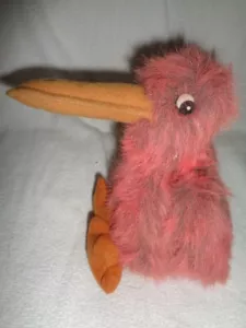 Bird Pink Kiwi Fuzzy Plush Squeak Stuffed Dog Toy long brown beak bill Vo-Toys - Picture 1 of 6