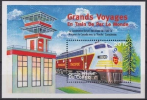 F-EX54994 CONGO MNH 2001 LOCOMOTORA DE VIAJE TREN FERROCARRIL FERROCARRIL. - Imagen 1 de 1