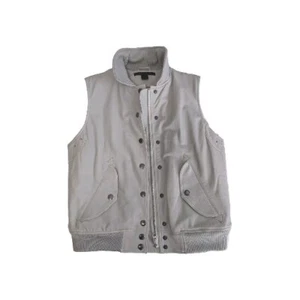 Marc Jacobs Weste grau Lammfellweste Leder ärmellose Jacke - Größe L selten - Bild 1 von 8