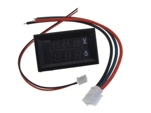 Ampémetro de voltaje LED 0-100V DC 10A de 3 dígitos - rojo/rojo - Imagen 1 de 1