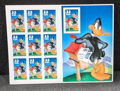 NEW U.S. #3306 33¢ Daffy Duck Stamp Sheet of 10 1999 - Image 1 of 2