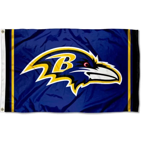Baltimore  Pro Football Team Flag 3 x 5 Tailgate Flag Mancave Football Banner Cover