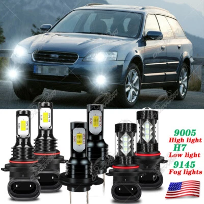 Combo de faros LED + luces antiniebla para Subaru Outback 2005 2006 2007 2008 2009 Foto 1 de 4