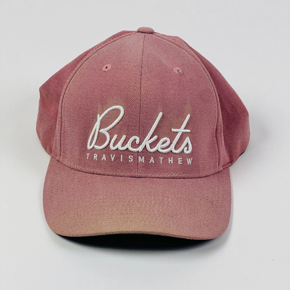Gorra de golf Flexfit One Ten Travis Mathew Buckets para hombre rosa SnapBack Foto 1 de 4