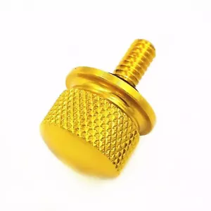 Gold Billet Aluminum Knurled Seat Bolt For Harley Sportster Dyna Touring Fatbob - Picture 1 of 3