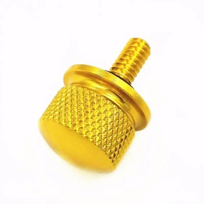Gold Billet Aluminum Knurled Seat Bolt For Harley Sportster Dyna Touring Fatbob - Image 1 of 3