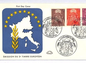 LUXEMBOURG 1957 FDC EUROPA *PAX* Illustrated First Day Cover {samwells}YQ131 - Picture 1 of 16
