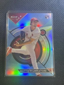 2023 Topps Finest Sky Blue Refractor /300 Matthew Liberatore Cardinals RC #77 - Picture 1 of 2