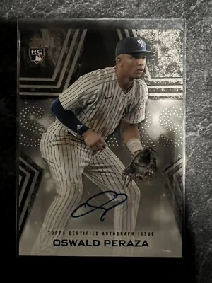 2023 Topps Series 2 Oswald Peraza Black /199 Baseball Stars Auto RC Rookie Yanke - Image 1 of 2