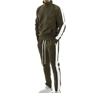 Suit Outfit Casual Set Tracksuit Set Leisure Joggers Unisex Sport Striped Suit C