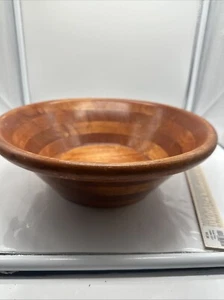 Holz Salat oder Obst Schüssel Vintage MCM 12 Zoll x 4 Zoll Höhe - Bild 1 von 6