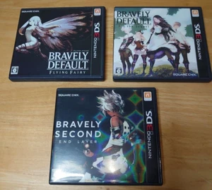 Lot 3 Bravely Default & for the Sequel & Bravely Second Nintendo 3DS Japan Ver. - Picture 1 of 6