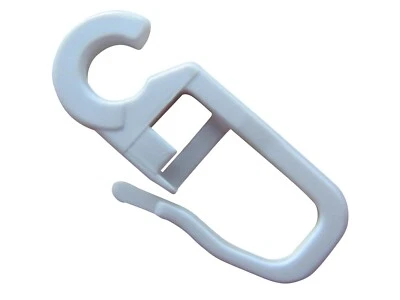 rewagi® 25–1000 Überklipshaken – für Gardinenringe Ø 5/6 mm – Weiß – Faltenhaken - Bild 1 von 4