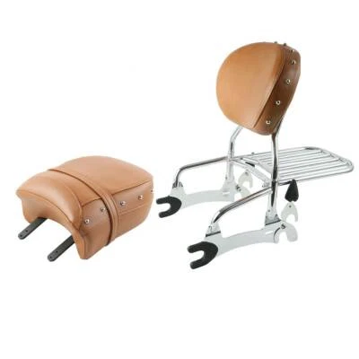 Chrome 12" Backrest Sissy Bar Rear Seat Fit For Indian Chief Vintage 2014-2018 - Image 1 of 4