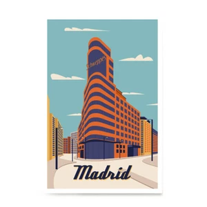 EzPosterPrints - Retro World Famous City Posters - Retro Travel, Madrid, Spain - Picture 1 of 12