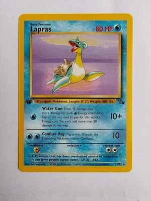 Lapras - 25/62 First Edition Fossil Rare - Englisch top Zustand - Bild 1 von 4