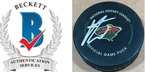 Kirill Kaprizov Signed Autographed Minnesota Wild Official Game Puck Beckett COA - Picture 1 of 4