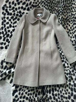 Abrigo largo Boden para mujer 100 % lana, color tostado/crema, EE. UU. 8 Foto 1 de 4