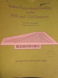 1970 Italian Harpsichord-Building 16th & 17th Centuries J Shortridge 93-107pg B1 - Picture 1 of 5