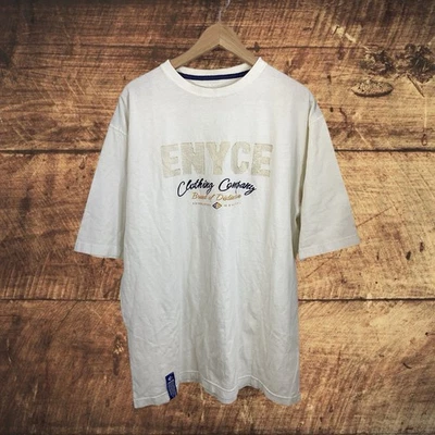 Camiseta Camiseta DE COLECCIÓN Y2K Enyce Para Hombre Blanca Hip Hop Rap NYC Manga Corta XXL Foto 1 de 4