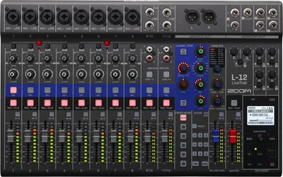 Zoom L-12 Live Trak Digitales Mischpult 12 Kanäle DJ PA Konsole Audio Mixer USB - Bild 1 von 3