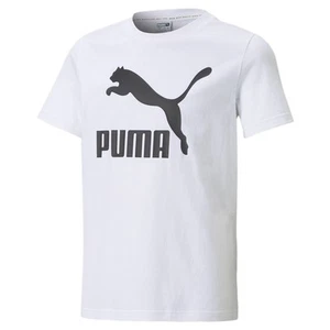 PUMA Classics Logo Crew Neck Short Sleeve T-Shirt Youth Boys Size 6 Casual Tops - Picture 1 of 2