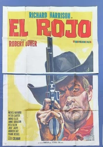MANIFESTO poster 4F EL ROJO Richard Harrison WESTERN 1966 U41 - Picture 1 of 6
