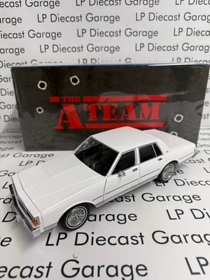 GREENLIGHT 1980 Chevrolet Caprice Classic White The A-Team 1:18 Diecast - Image 1 of 4
