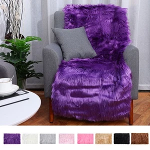 PiccoCasa Faux Sheepskin Area Rugs Plush Carpet for Home Decor - Picture 1 of 17