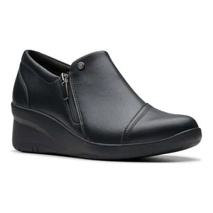 Clarks Suttyn schwarzer Damen-Bootie mit Reißverschluss Größe 9,5 M neu Leder  - Bild 1 von 6