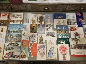 Konvolut 50 Vintage Mid Century Weihnachtskarten - gebraucht gute Grafik - Bild 1 von 11