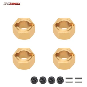 4x Adaptadores de cubo hexagonal de rueda de latón completo H7 * 4 mm para FMS EAZYRC Roc Hobby 1-24 FCX24 - Imagen 1 de 7