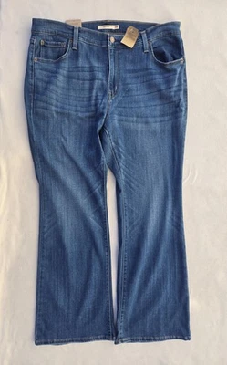 Levis 726 Flare Jeans Womens 18W Blue Medium Wash High Rise Stretch Denim Plus - Image 1 of 4