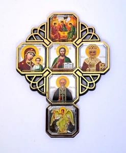 Ikone GM Jesus Nikolaus Engel Dreifaltigkeit автомобильная икона 11x8x0,5 cm - Bild 1 von 2