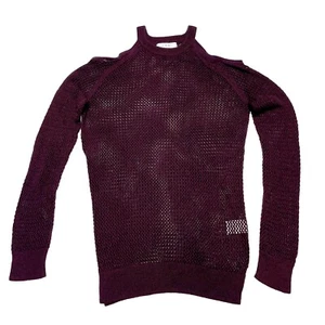 Suéter IRO Púrpura Tejido Abierto Hombro Frío - Pequeño - Imagen 1 de 13